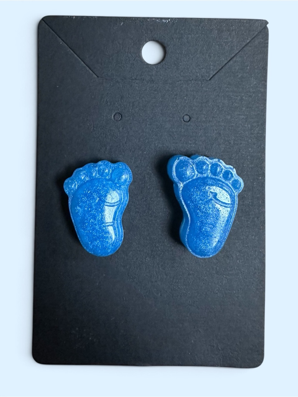 Baby Boy  Footprint Stud Earrings